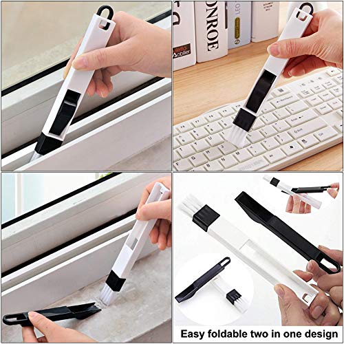 Multipurpose Portable Brush Cleaner with Dustpan for Cleaning Window Grooves, Door and Keyboard- 2 In 1 Corner Spoon Duster Tool